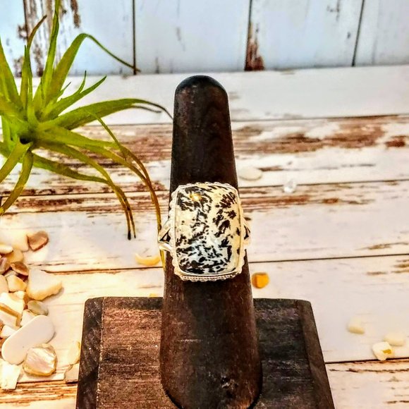 Medicine Bow Plume Agate Ring - Picture 5 of 7